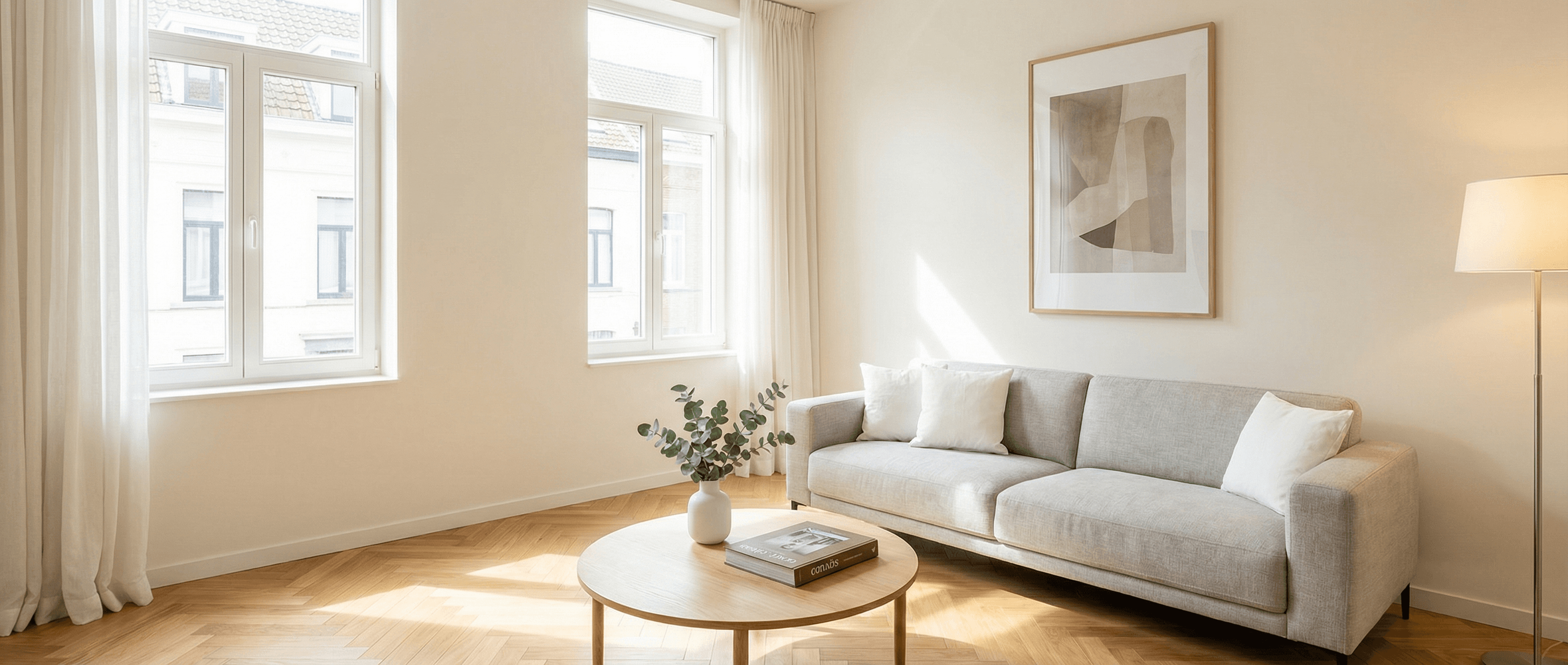 Intérieur lumineux et soigné — Home staging réussi